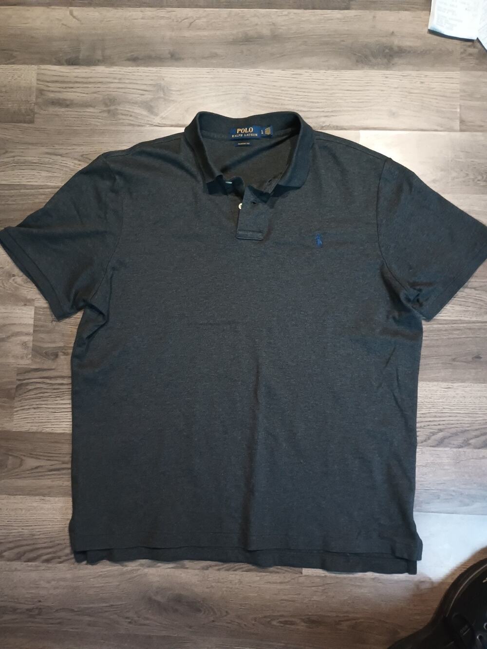 Polo By Ralph Lauren Polo Shirt Mens Large Short Sleeve Black/Dark Gray